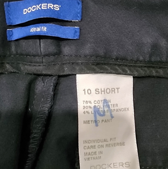 Dockers Ideal Fit Navy Blue Trousers - Picture 2 of 7